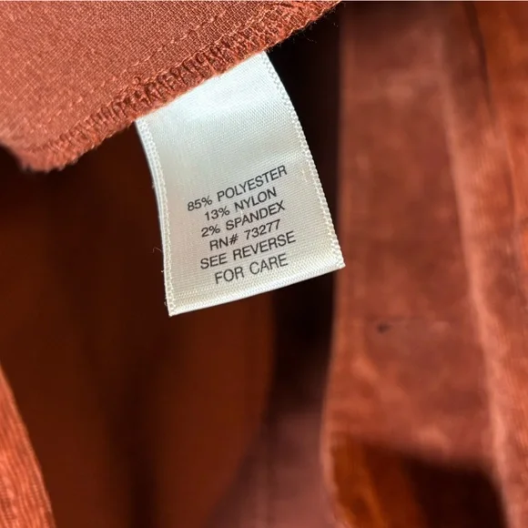 NWOT rusty orange corduroy shacket, Croft & Barrow size XL - Picture 8 of 12